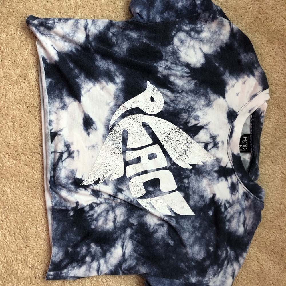 Tie Dye peace crop top